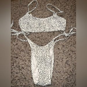 Cream animal print bikini